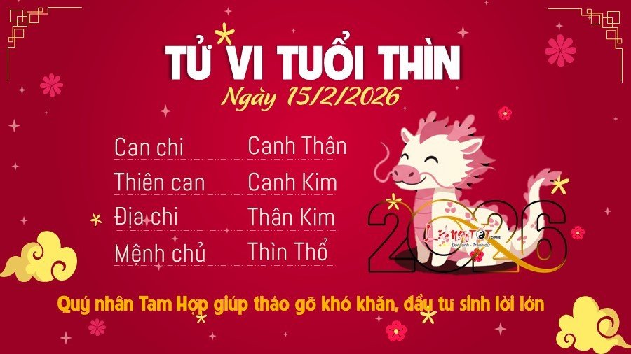 Tu vi hang ngay 15/2/2026 cua Thin