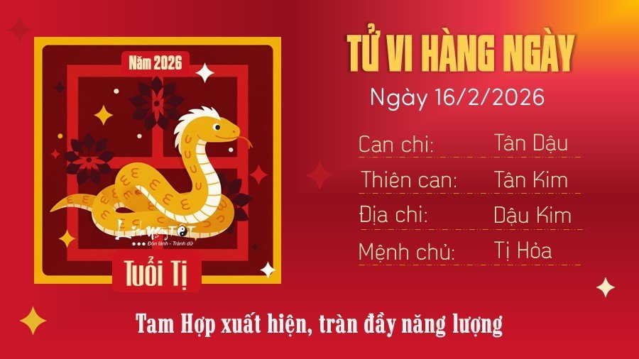 Tu vi hang ngay 16/2/2026 tuoi Ti