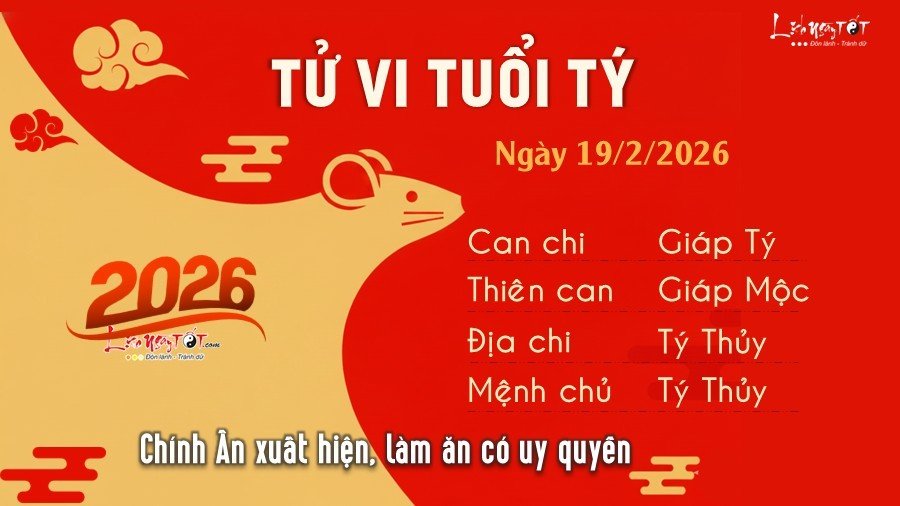 Tu vi hang ngay 19/2/2026 - Ty