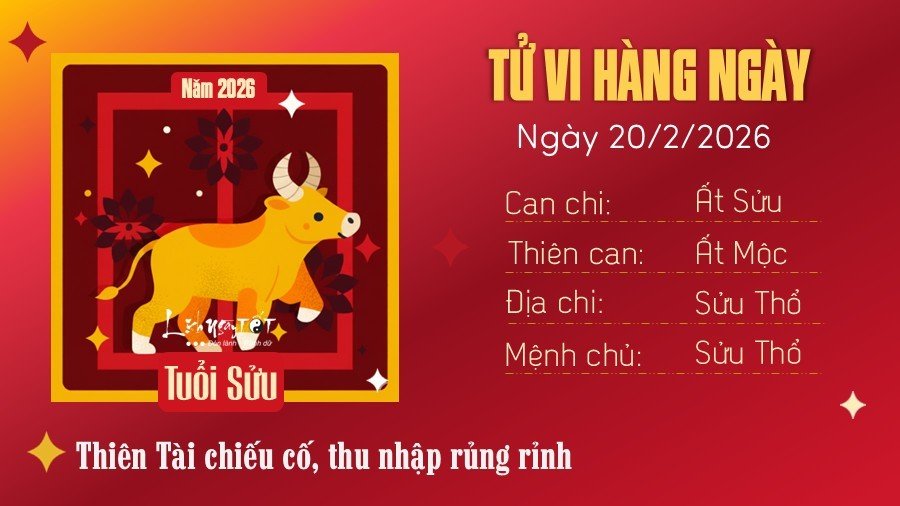 Tu vi hang ngay 20/2/2026 - Suu