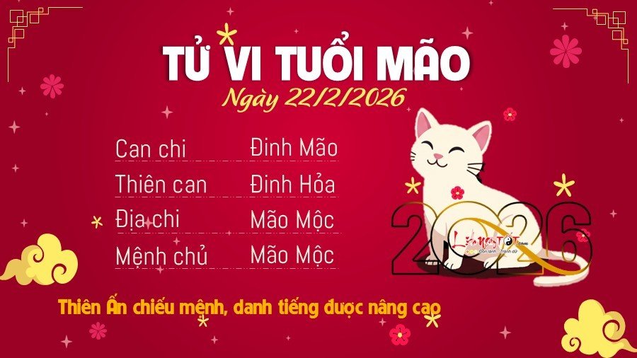 Tu vi hang ngay 22/2/2026 - Mao