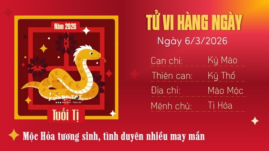 Tu vi hang ngay 6/3/2026 cua Ti