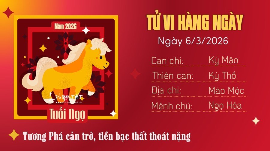 Tu vi hang ngay 6/3/2026 cua Ngo