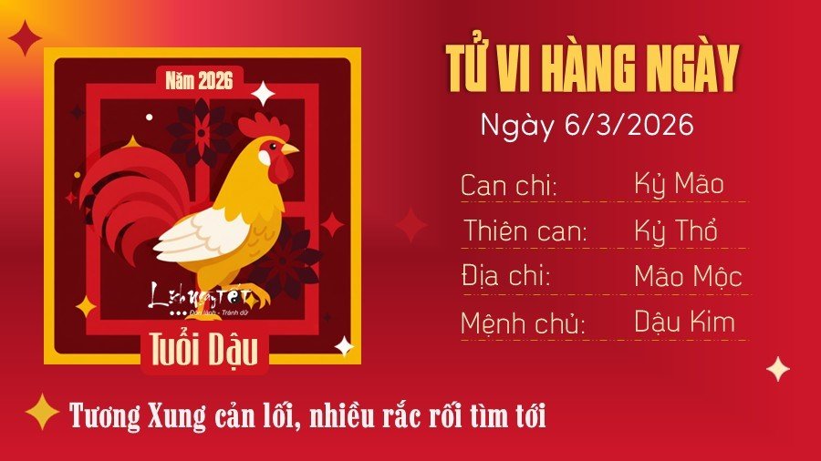 Tu vi hang ngay 6/3/2026 cua Dau