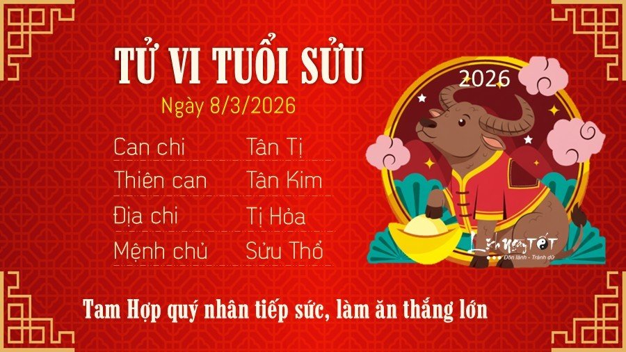Tu vi hang ngay 8/3/2026 - Suu