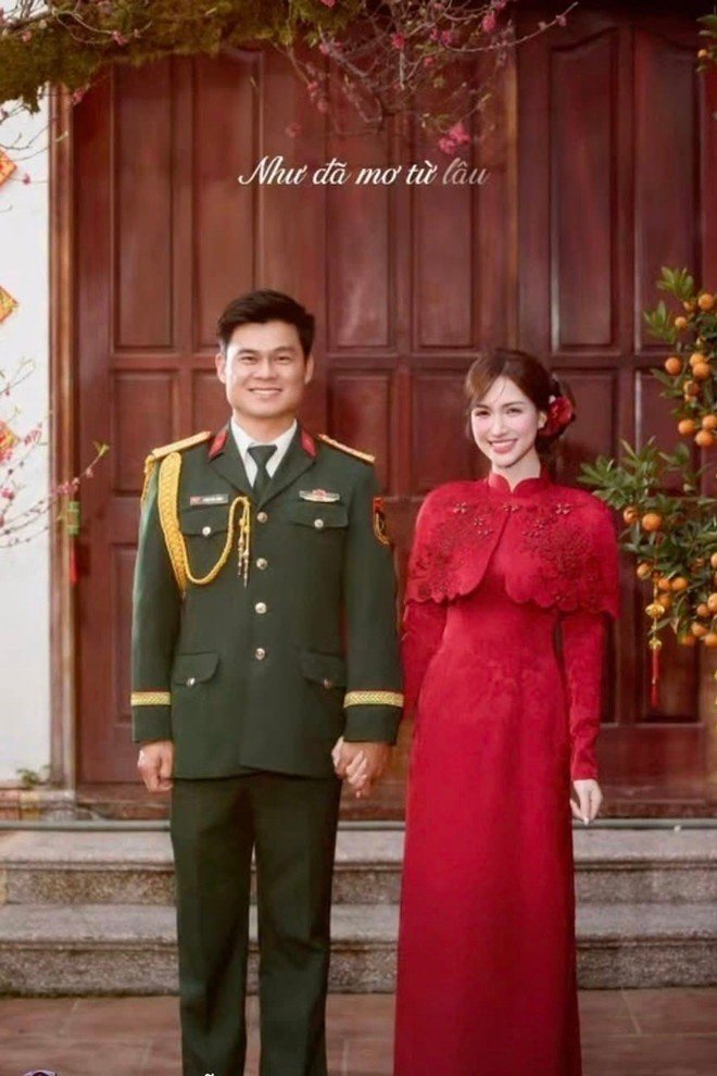 Xôn xao ảnh đám hỏi của Hòa Minzy và Đại úy Thăng Văn Cương- Ảnh 4.