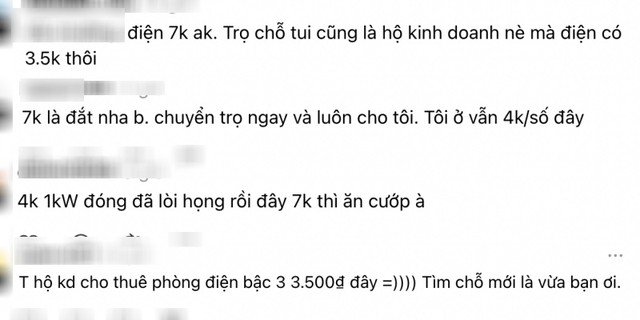 Tiền điện 7.000 đồng/số ở phòng trọ: Người thuê “nóng mặt”, mạng xã hội tranh cãi gay gắt- Ảnh 3.