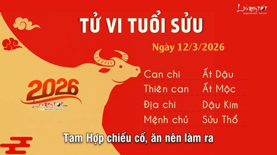 Tu vi hang ngay 12/3/2026 cua Suu