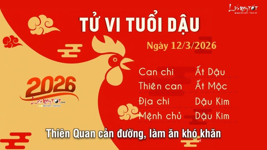 Tu vi hang ngay 12/3/2026 cua Dau