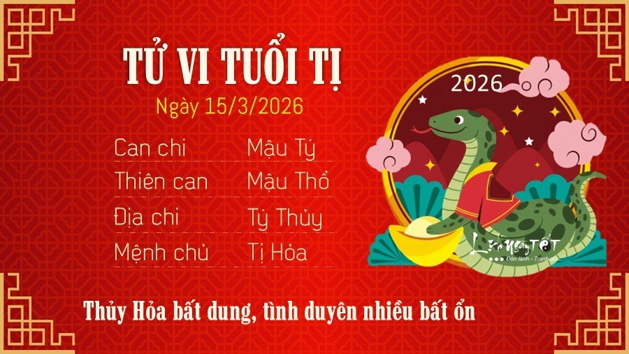 Tu vi hang ngay 15/3/2026 cua Ti