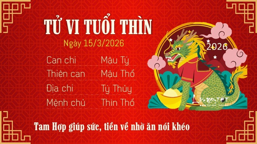 Tu vi hang ngay 15/3/2026 cua Thin