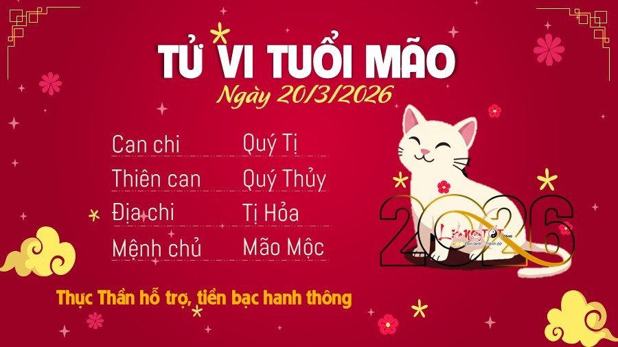 Tu vi hang ngay 20/3/2026 cua Mao