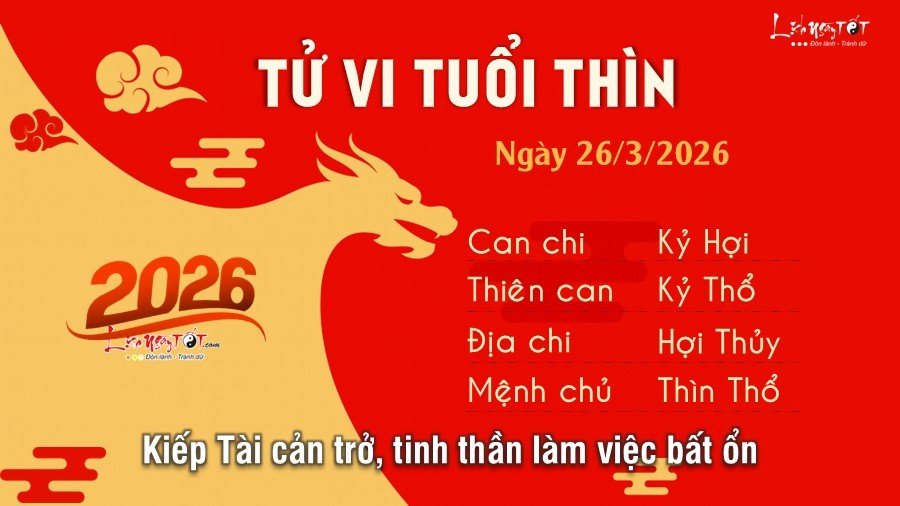 Tu vi hang ngay 26/3/2026 cua Thin