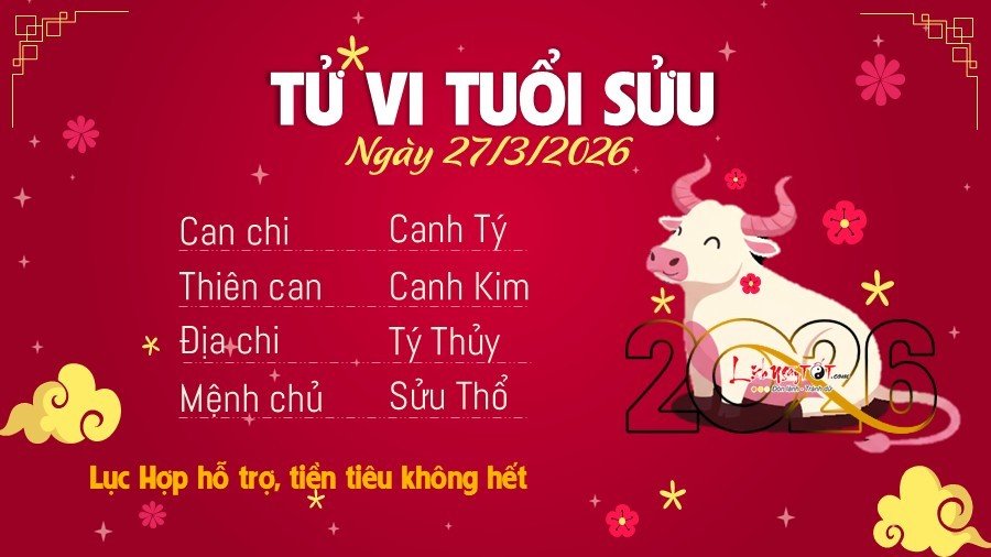 Tu vi hang ngay 27/3/2026 - Suu