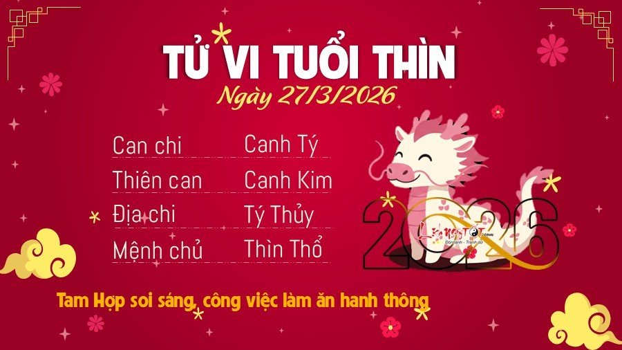 Tu vi hang ngay 27/3/2026 - Thin