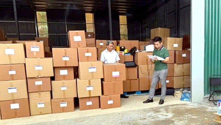 Số thực phẩm chức năng giả bị thu giữ.