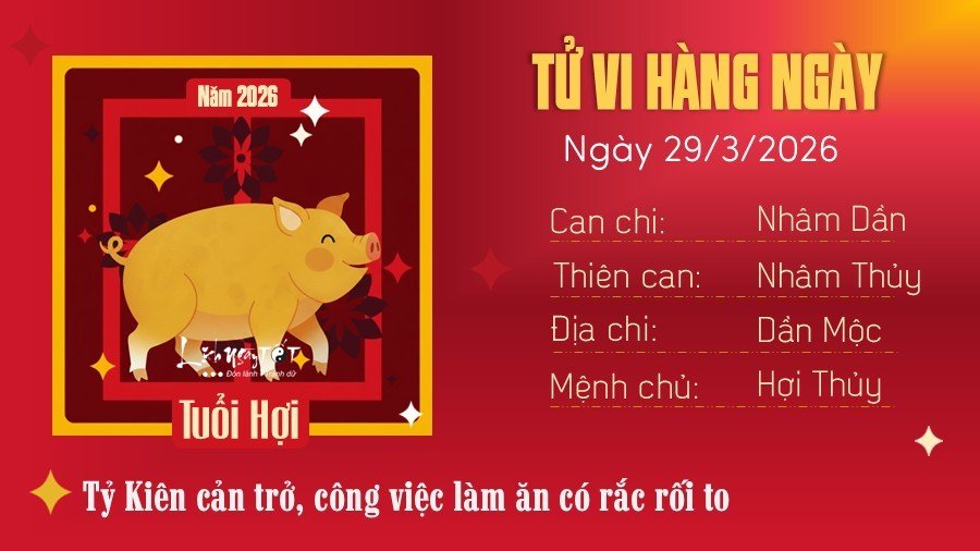 Tu vi hang ngay 29/3/2026 - Hoi
