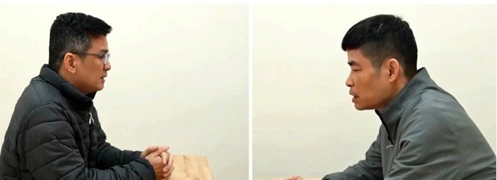 Hai trong 74 bị can tại cơ quan công an. (Ảnh: VTV)