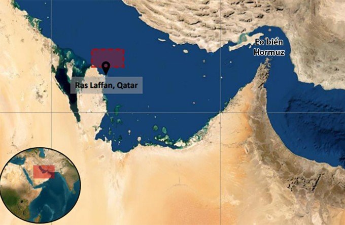 Khu vực tàu dầu Aqua 1 hoạt động khi bị tên lửa Iran đánh trúng ngày 1/4. Đồ họa: UKMTO