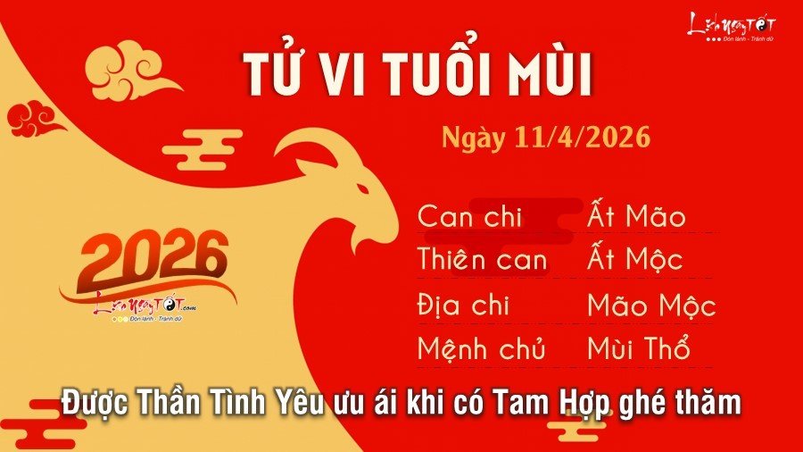 Tu vi hang ngay 11/4/2026 cua 12 con giap - tuoi Mui