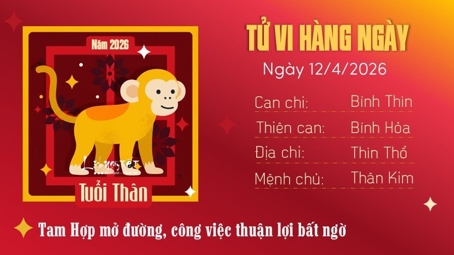 Tu vi hang ngay 12/4/2026 tuoi Than