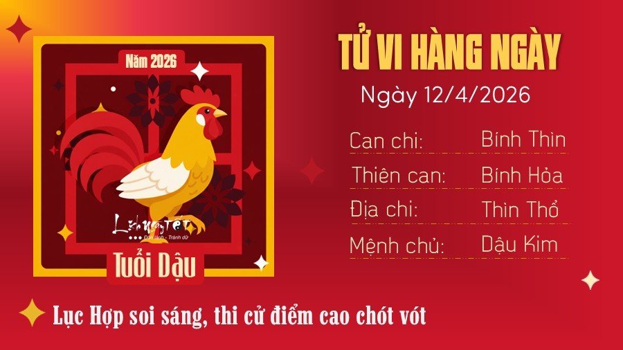 Tu vi hang ngay 12/4/2026 tuoi Dau