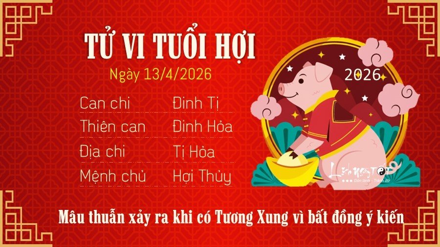 Tu vi hang ngay 13/4/2026 cua 12 con giap - Hoi