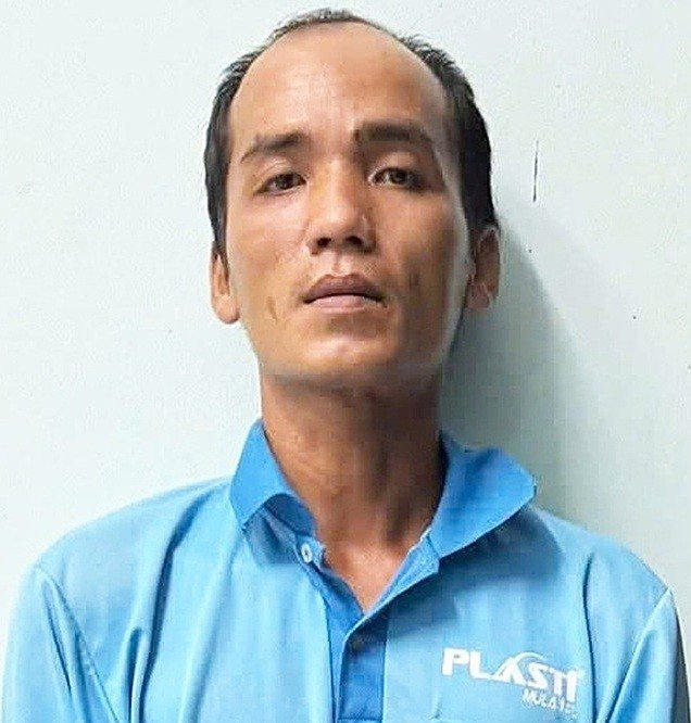 Lê Thanh Tuấn tại cơ quan điều tra. Ảnh: An Phú