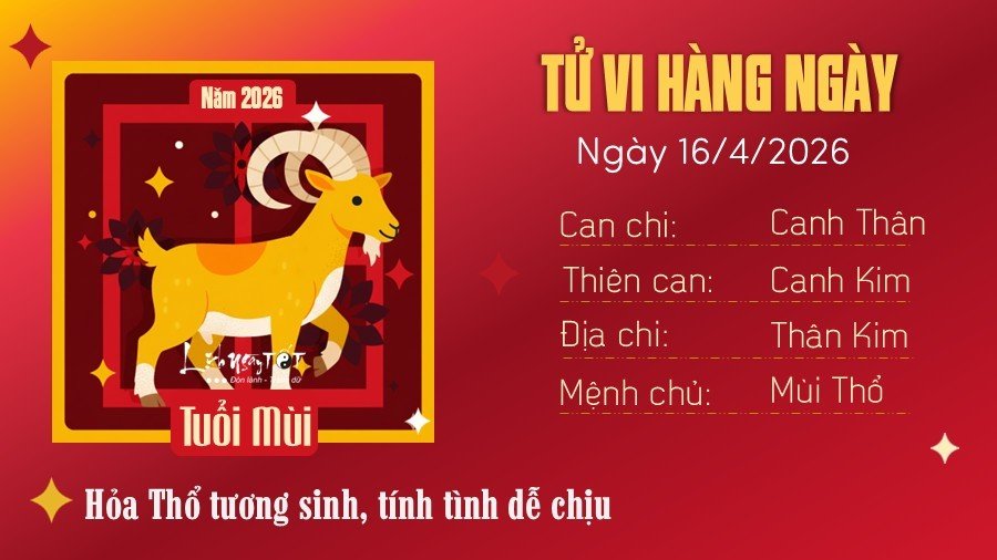 Tu vi hang ngay 16/4/2026 - Mui