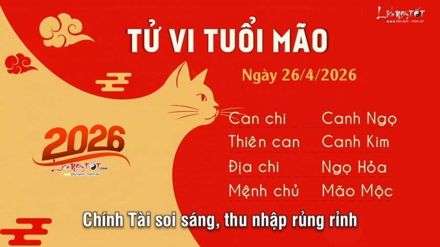 Tu vi hang ngay 26/4/2026 - Mao