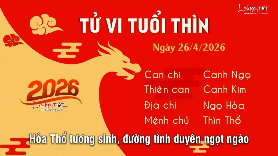 Tu vi hang ngay 26/4/2026 - Thin