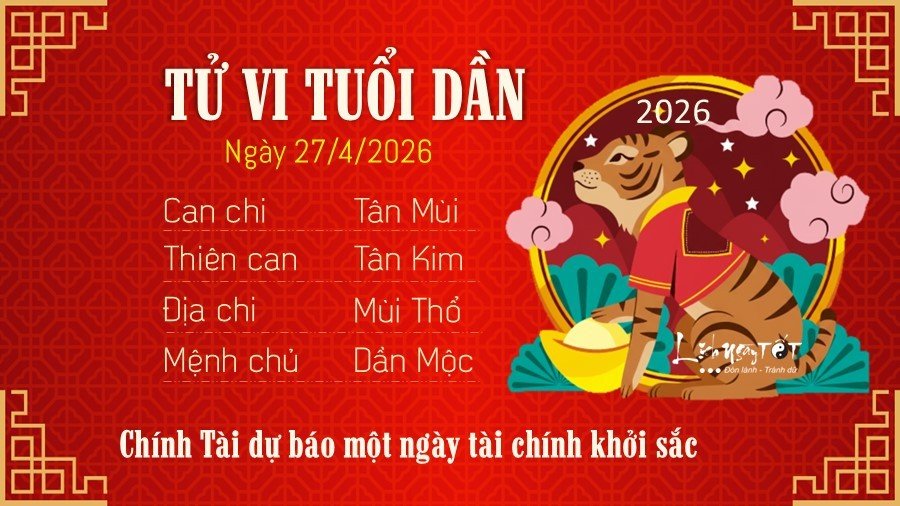 Tu vi hang ngay 27/4/2026 cua 12 con giap - Dan