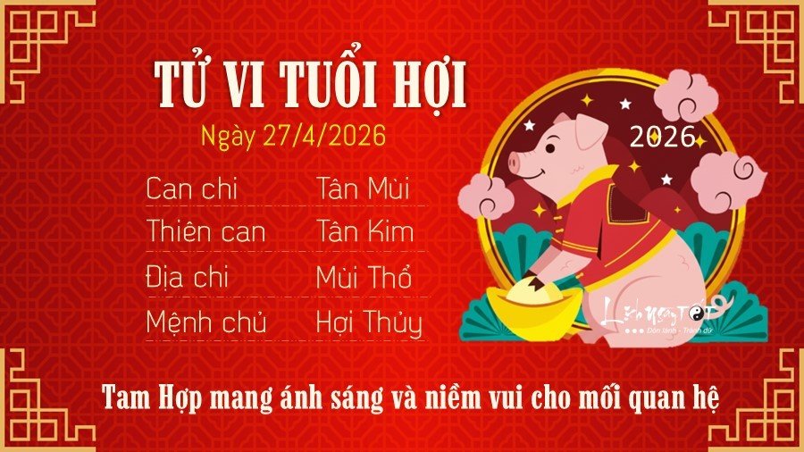Tu vi hang ngay 27/4/2026 cua 12 con giap - Hoi