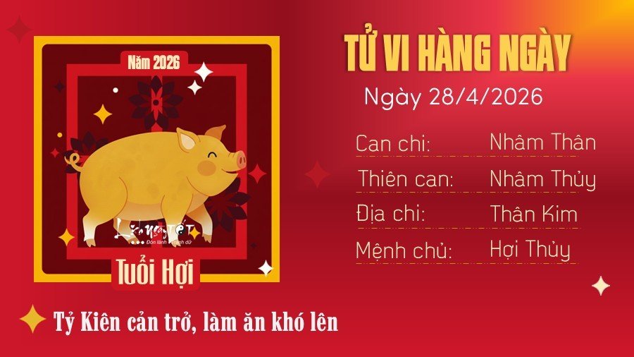 Tu vi hang ngay 28/4/2026 tuoi Hoi