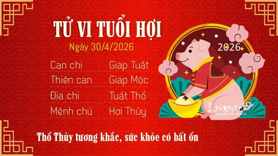 Tu vi hang ngay 30/4/2026 cua Hoi