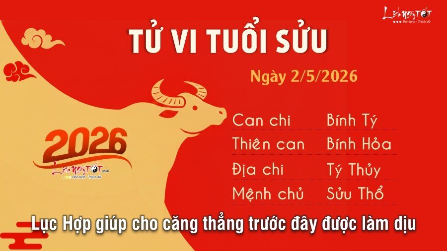 Tu vi hang ngay 2/5/2026 cua 12 con giap - Suu