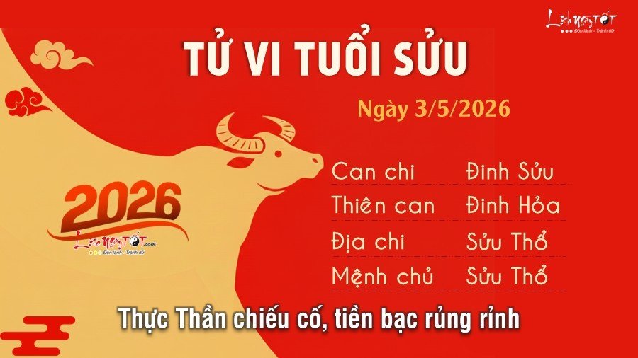 Tu vi hang ngay 3/5/2026 tuoi Suu