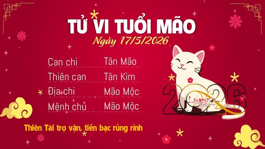 Tu vi hang ngay 17/5/2026 - Mao
