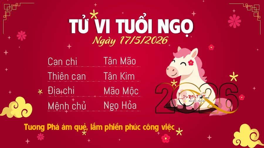 Tu vi hang ngay 17/5/2026 - Ngo