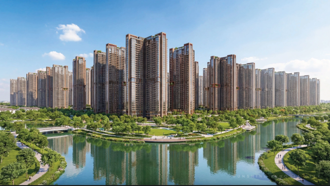 Phối cảnh khu đô thị Bắc Thăng Long Urban City rộng gần 700 ha ở khu vực Đông Anh - Mê Linh. Ảnh: Handico