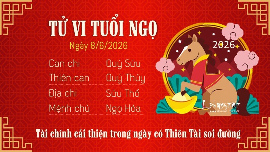 Tu vi hang ngay 8/5/2026 cua 12 con giap - Ngo