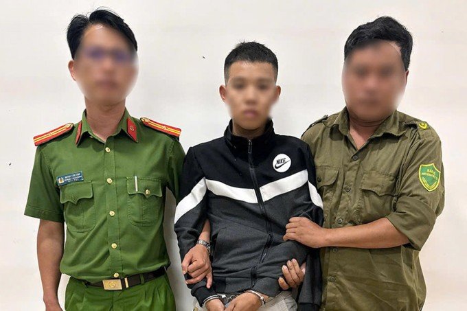Đỗ Văn Tĩnh bị bắt giữ. Ảnh: Thành Huynh