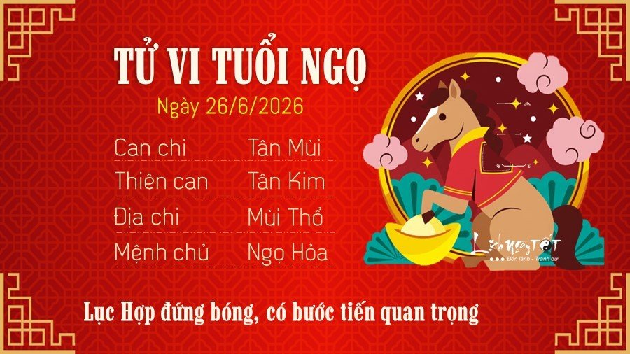 7 Tu vi hang ngay 26-6-2026 - Ngo
