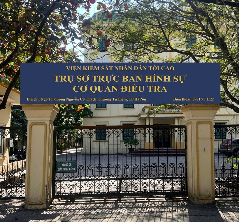 Cơ quan điều tra VKSND tối cao chuyển địa điểm Trực ban hình sự từ ngày 8 12 2025