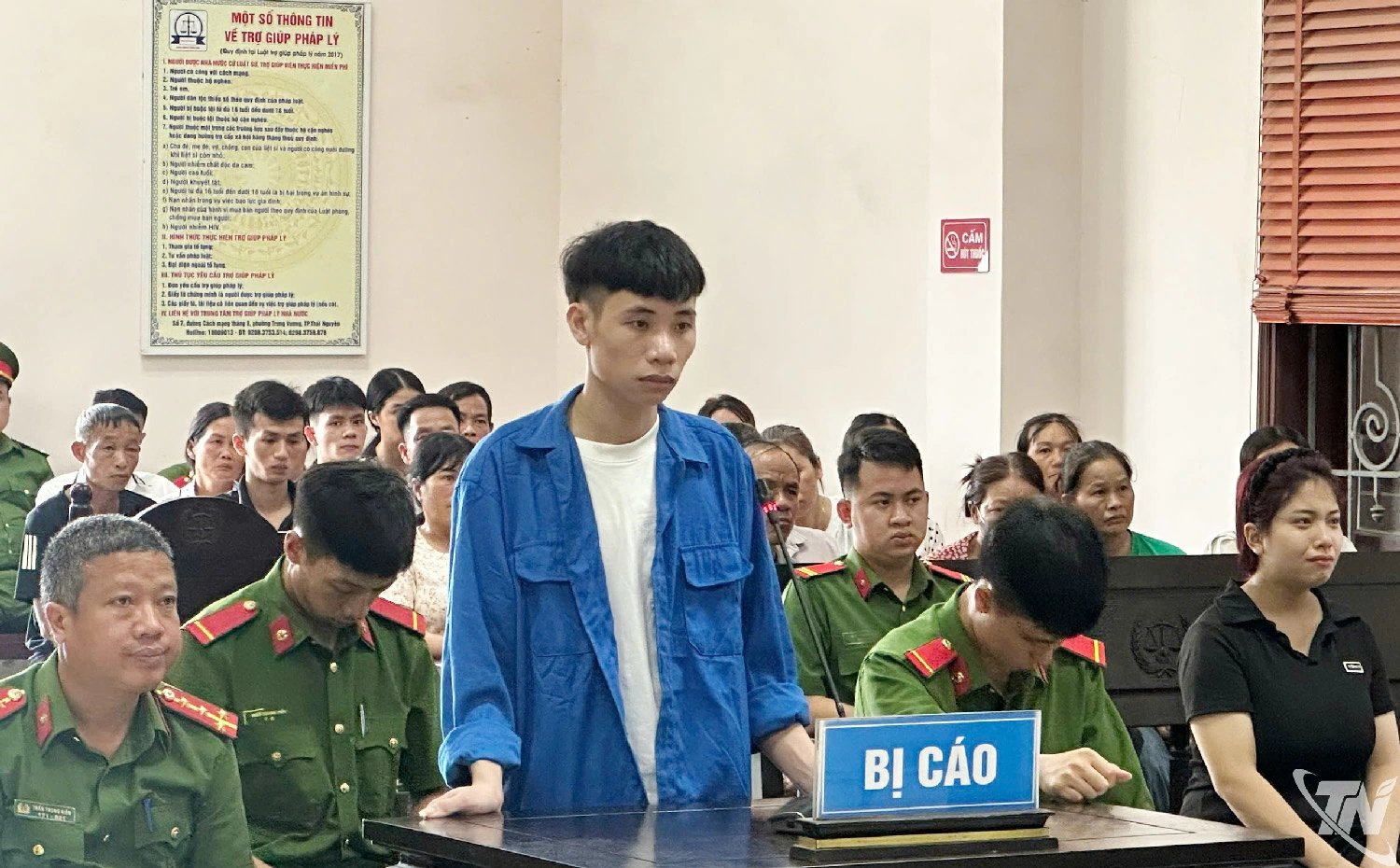 Bị cáo Phạm Văn Sơn tại phiên tòa.