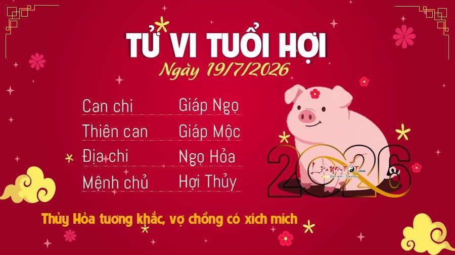 Tu vi hang ngay 19/7/2026 - Hoi