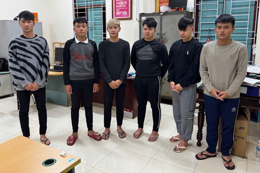 6 người bị tạm giữ liên quan đến án mạng khiến 3 thiếu niên đi xe máy tử vong. Ảnh: Công an Gia Lai