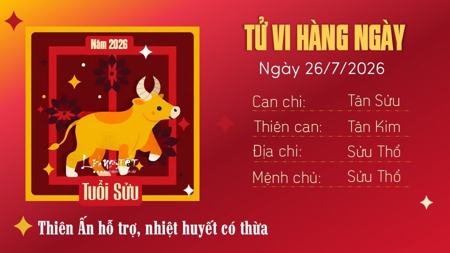 Tu vi hang ngay 26/7/2026 - Suu