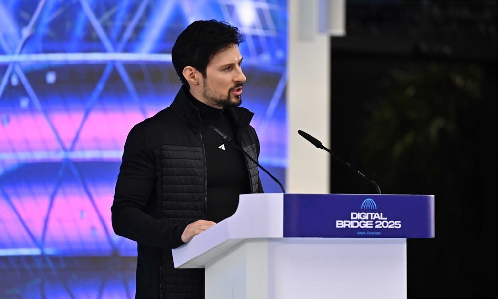 Pavel Durov phát biểu tại sự kiện Digital Bridge 2025 ở Astana, Kazakhstan tháng 10/2025. Ảnh: Avesta