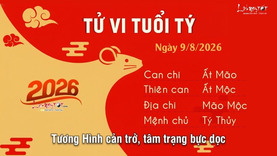 Tu vi hang ngay 9/8/2026 cua - Ty